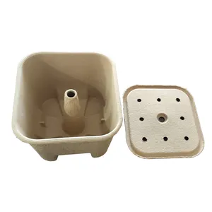 Eco Friendly Disposable BBQ Grill Paper Burning Box Barbecue Paper Pulp Charcoal Carton Box With Lid