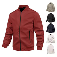 Blouson Bomber ZXPFSL Vintage en Toile à Séchage Rapide, Coupe Ample, avec Fermeture Éclair, pour Homme, Printemps-Automne, Décontracté, Léger, Tendance, Vêtement de Travail