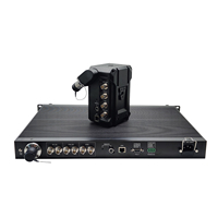Convertidor de Fibra Óptica SDI de 12g con Entrada y Salida SDI, Cable SMPTE, Fuente de Alimentación, Ethernet, Intercomunicador, Tally Remoto