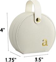 Étui à bijoux de voyage avec logo lettre en or personnalisable avec poignée détachable, accessoire de mode pour dame, organisateur, cadeau