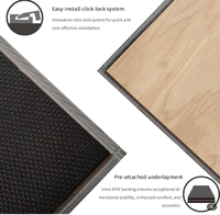 Plancher en vinyle SPC de luxe imperméable de qualité supérieure, plancher en PVC personnalisable pour une utilisation en intérieur, salon et salle de bain