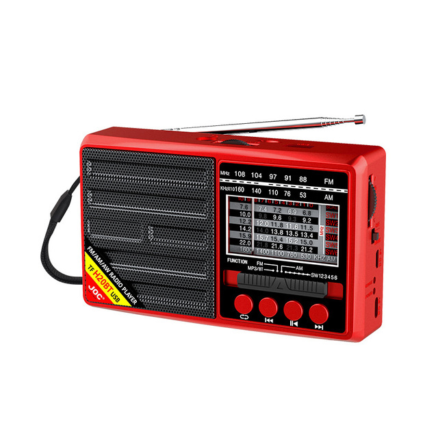 High-end Digital Display Portable Mini Plastic AM/FM Radio with Rechargeable Battery Automatic Search Full Band Coverage
