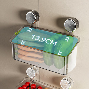 Organizzatore da Parete Monostrato Senza Foratura in Acciaio Inox e Plastica Impermeabile Ecologico Moderno per Cucina e Bagno - Product Image 2