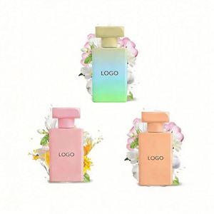 30ml 50ml 100ml <b>Empty</b> Cute Fancy square Shiny White pink Glass <b>Bottle</b> for Perfume with <b>Spray</b> - Product Image 2