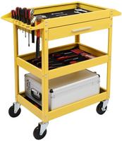 Chariot utilitaire en acier robuste à 3 niveaux, organisateur de rangement d'outils, chariot de rangement multifonction