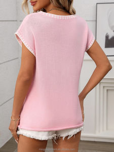 Camiseta de Mujer a Rayas, Estilo Casual, Algodón de Alta Calidad, Primavera 2026, Camiseta Oversize con Rayas - Product Image 2