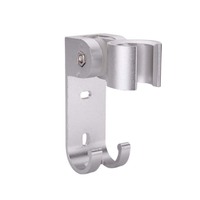 Support de Douche Moderne Minimaliste en Aluminium Spatial, Ventouse Réglable Sans Perçage, Rotation à 360°, Surface Anodisée, Sortie d'Eau Hybride