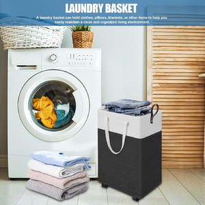 Panier à <span class=keywords><strong>linge</strong></span> mince roulant avec roues, panier à <span class=keywords><strong>linge</strong></span> étanche pliable, panier à <span class=keywords><strong>linge</strong></span> sale - Product Image 6