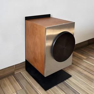 طاولة بجانب السرير بطراز باوهاوس بتصميم شمالي فاخر طاولة نوم خشبية عائمة مع أضواء لأثاث غرفة النوم - Product Image 1