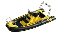 2026 nouveau Design Haohai RIB580 Hypalon luxe Yacht fibre de verre gonflable 8 personnes pêche Sport bateau dérive à vendre