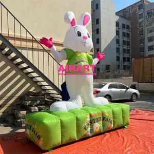 Easter Festival Inflatable Rabbit 420D Oxford Cloth Inflatable Bunny