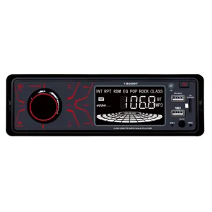 Universal 1DIN Car MP3 Player with LCD Screen Radio Tuner Bluetooth A2DP USB SD Card Slots BT Aux 2USB RC App Control