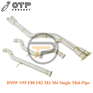 Tuyau d'échappement OTP pour <span class=keywords><strong>BM</strong></span> S55 F80 F82 M3 M4 Tur bo simple Midpipe haute <span class=keywords><strong>Performance</strong></span> SUS304 en acier inoxydable - Product Image 4