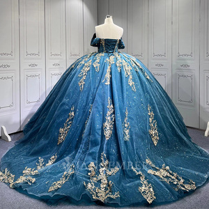 Robes de Quinceañera bleu roi Lsmu180 avec appliques en dentelle et tulle, Vestidos de 15 Anos, pour fête d'anniversaire et Sweet 16, Jancember - Product Image 3