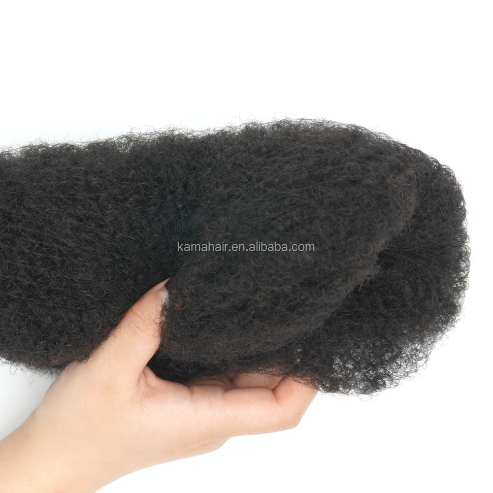 KAMA Afro Hair Products 100% Remy Human Hair 50g/100g Kinky Curly Human Afro Kinky Hair Bulk for Dreadlocks Twisting Detail Section 7
