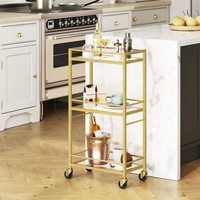 Chariot à roulettes en gros, chariot de service de stockage de cuisine portable sur roues, support utilitaire de barre mobile avec roues pour la cuisine