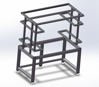 Banc de travail robuste en aluminium noir pour réparation informatique, table de maintenance électronique réglable pour atelier