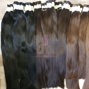 Capelli brasiliani vergini alla rinfusa onda profonda rosso, marrone <span class=keywords><strong>scuro</strong></span>, marrone chiaro, colore pianoforte estensione dei capelli per le donne nere trecce, 100 gram/pezzo - Product Image 5