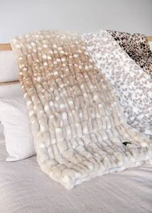 Manta de Invierno Rústica de Doble Capa, Lujosa, Afelpada, Cálida y Suave, de Piel Sintética de Leopardo, Imitación de Piel de Conejo, Diseño de Guepardo para Adultos - Product Image 2