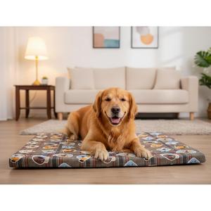 Matelas orthopédique pour chien Yommy, semi-imperméable, base antidérapante, bleu, marron, gris, lit pour animaux de compagnie - Product Image 3