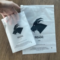 Sac d'emballage en plastique givré à fermeture éclair pour vêtements, sacs à fermeture éclair givrés personnalisés