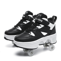 Chaussures à roulettes neuves pour enfants, style cool, 4 roues, populaires, pour le skate