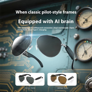 2025 F18 Outdoor Smart Glasses Audio BT <strong>Speaker</strong> AI Translation Wireless Music Portable Wearable Headset Magnetic Charging <strong>AR</strong> - Product Image 3