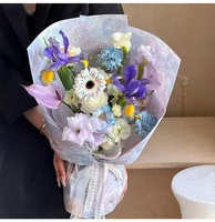 Papier d'emballage pour bouquet de fleurs, style peinture à l'huile, papier kraft, matériel d'emballage floral, boutique de fleurs Dream Garden