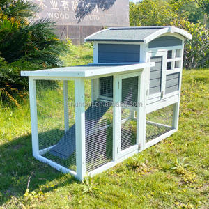 SDR042 Offre Spéciale vente en gros personnalisé pas cher grand extérieur en bois lapin maison lapins huches Cage lapin huche avec fil de fer barbelé - Product Image 4