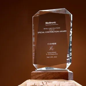 Trofeo di cristallo personalizzato trofeo di calcio trofei d'oro trofeo di musica sportiva campione della lega