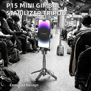Stabilisateur portable P15 MINI pour <span class=keywords><strong>selfie</strong></span> stick, prise de vue horizontale et verticale à 360°, suivi du visage, pliable, idéal pour la réalisation de films - Product Image 4