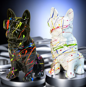 Ornements de bouledogue en résine de transfert d'eau réalistes artificiels faits à la main de bonne qualité pour la Statue de décoration de bureau d'hôtel de maison d'intérieur - Product Image 6