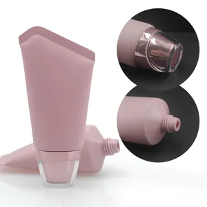 Produzione di massa D40mm colore rosa opaco personalizzato tubo cosmetico tubo di plastica imballaggio cosmetici contenitori e imballaggi per tubi