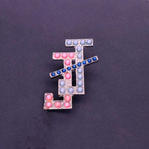 Metallo rosa blu perla <span class=keywords><strong>Jack</strong></span> e <span class=keywords><strong>Jill</strong></span> Pin 1938 JJ spilla membro della comunità di confraternite regali gioielli - Product Image 3