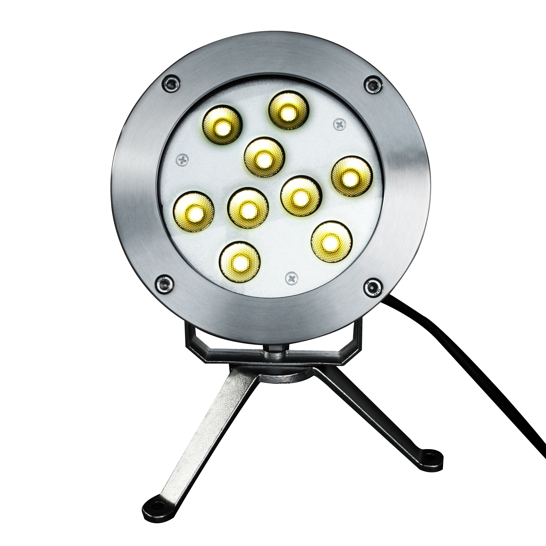 LED Underwater Light for Landscape and Swimming Pool RGB Stainless Steel