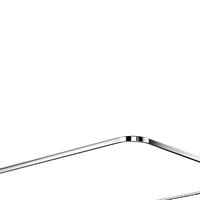 Plafonnier LED Bauhaus, panneau lumineux ultra fin 1,6 cm, finition chromée sans soudure pour salon, chambre à coucher