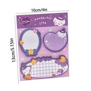 Kawaii Self-Adhesive Sticky Notes <b>Memo</b> <b>Pad</b> for Office or School Use for Gifts Promotions 100*130mm 3pad*20sheets - Product Image 2