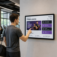 Pantalla Digital de Señalización AIYOS de 23.8 Pulgadas Full HD para Montaje en Pared, con Análisis de IA Opcional y Monitor Táctil con Batería Escalable