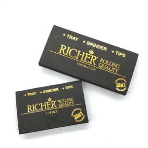 Papiers à rouler Richer, estampage à chaud, format King slim, emballage avec estampage doré - Product Image 1