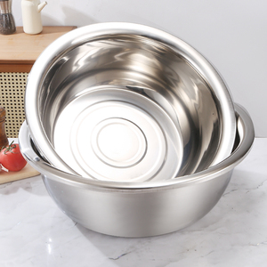 Grand saladier en acier inoxydable non magnétique pour la préparation <span class=keywords><strong>de</strong></span> légumes, salades et soupes - Product Image 6