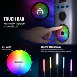 Neewer Rgb Light <strong>Wand</strong> With 2.4g/app Control Upgraded 360 Touchable Rgbww Mixer Photography Handheld Led Video Lighting - Product Image 4