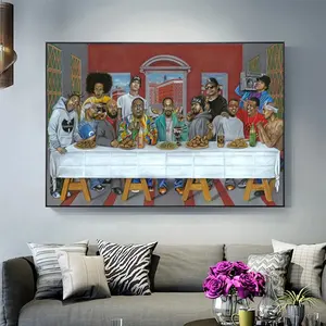 Hip Hop Music Rapper Star Legend The Last Supper Art Poster And Prints Canvas Painting Pictures