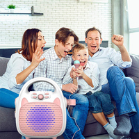 Micrófono Altavoz Karaoke Inalámbrico para Niños, Alcance de 10 Metros, Batería de 1200 mAh, 5 Horas de Duración, Alta Calidad de Sonido para Niños y Niñas