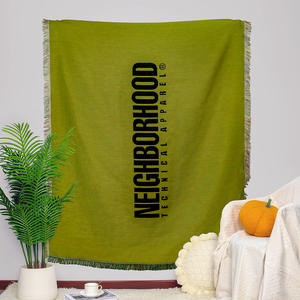 Design personnalisé INS 100% tapis <span class=keywords><strong>de</strong></span> pique-nique en coton recyclé couvertures tissées jette aussi épais qu'une <span class=keywords><strong>tour</strong></span> tapis <span class=keywords><strong>de</strong></span> plage doux et parfait - Product Image 1