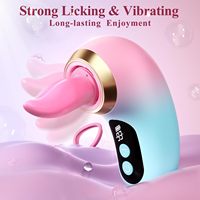 Jouets pour adultes : Vibrateur vibrant 3 fonctions (sucette, lécheuse, vibromasseur) avec écran LCD et godet amovible pour masturbation féminine et jouet sexuel pour couples