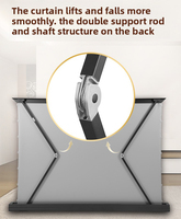 Écran de projection motorisé pour sol, automatique, à gain élevé, HD ALR, pour cinéma maison, idéal pour la chambre à coucher