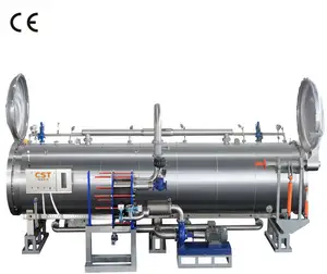 Spray de aquecimento de vapor cst, esterilizador de alimentos para garrafa de vidro, bebidas