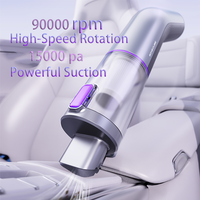 Mini aspirateur à main sans fil haute puissance avec aspiration 20000PA à double usage pour la voiture et la maison 16-30 minutes d'autonomie