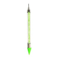 Fabricant vente en gros ensemble de stylos à ongles tête de stylo à double traction avec stylo perforateur adhésif sculpté