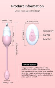 Fabrieksdirecte prijs, waterdicht, lichaamsveilig siliconen, verwarmend, vibrerend, gedeeld plezier, vibrerende ei - Product Image 2
